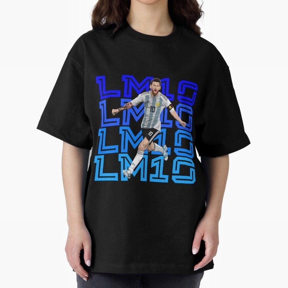 Lionel Messi 10 Oversized T-Shirt Bring a Vintage Feel to FIFA World Cup 2026 Group Stage for Fans of Messi, CR7 and Mbappe and Argentina and Brazil, Bringing Champion Mindset, Group Stage Buzz, Knockout Tension and Passionate Fan Culture; Ideal