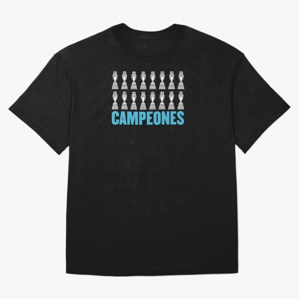 Campeones! Classic T-Shirt Support Global Football Passion for FIFA World Cup 2026, Driven by Haaland and Mbappe, Argentina, France and Brazil, Soccer Culture, Superstar Moments, National Team Dreams and Competitive Fire; Made for Collectors Who