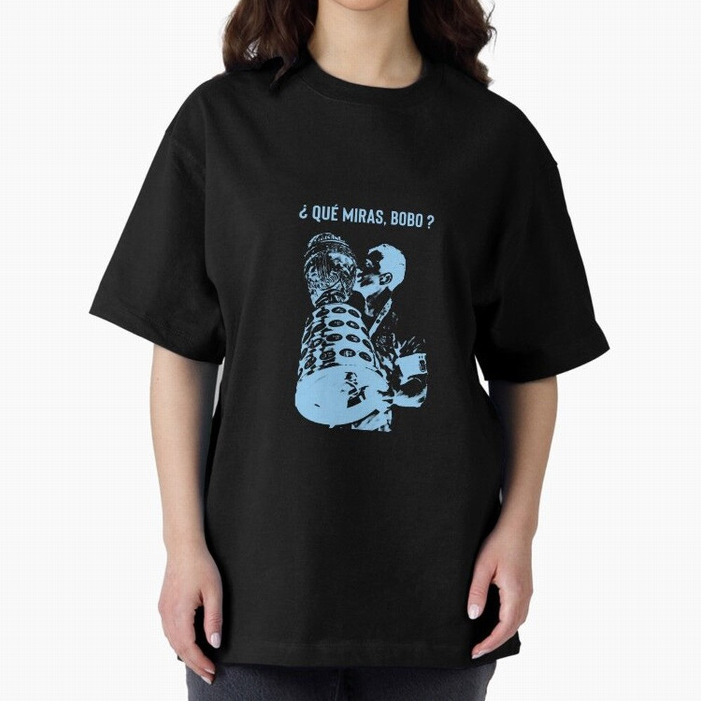 ?Que miras bobo? Oversized T-Shirt Honor the FIFA World Cup 2026 Journey through Messi, CR7 and Mbappe Highlights, Brazil, Portugal and Argentina Pride, Football Festival Excitement, Trophy Ambitions, Country Rivalries and Star Player Buzz; Perfect