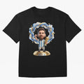 Messi Argentina 2026 - Legend Soccer Chibi 3D Classic T-Shirt Upgrade FIFA World Cup 2026 USA Canada Mexico Centered on Messi, CR7 and Mbappe, Spain Energy, Retro Football Energy, Iconic Rivalries, Trophy Chase Drama and Stadium Atmosphere; Perfect