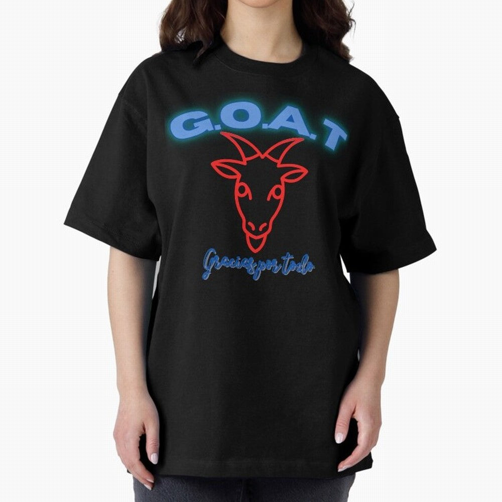 Lionel Messi THANKS GOAT Shirt Oversized T-Shirt Bring Home the FIFA World Cup 2026 Group Stage Journey through Cristiano Ronaldo Highlights, Spain and Netherlands Pride, Worldwide Fan Energy, Dramatic Goals, Stadium Lights and Championship