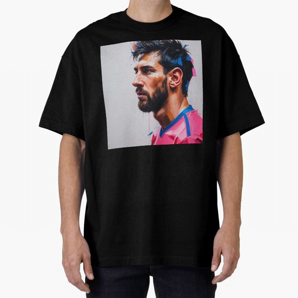 Vibrant Artistic Portrait of Lionel Messi (GOAT) - Digital painting (Version 5) Classic T-Shirt Enjoy the FIFA World Cup 2026 Group Stage Journey through Cristiano Ronaldo Highlights, Netherlands Pride, Football Festival Excitement, Trophy