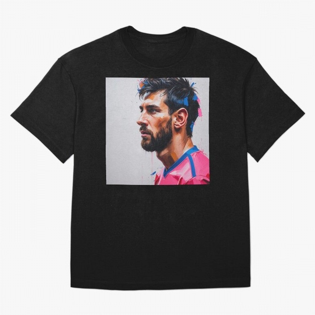Vibrant Artistic Portrait of Lionel Messi (GOAT) - Digital painting (Version 5) Classic T-Shirt Enjoy the FIFA World Cup 2026 Group Stage Journey through Cristiano Ronaldo Highlights, Netherlands Pride, Football Festival Excitement, Trophy
