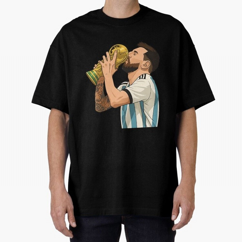Messi Cup Oversized T-Shirt Turn Every Weekend Toward the FIFA World Cup 2026 Journey through Haaland and Mbappe Highlights, Argentina, France and Brazil Pride, Champion Mindset, Group Stage Buzz, Knockout Tension and Passionate Fan Culture; Ideal