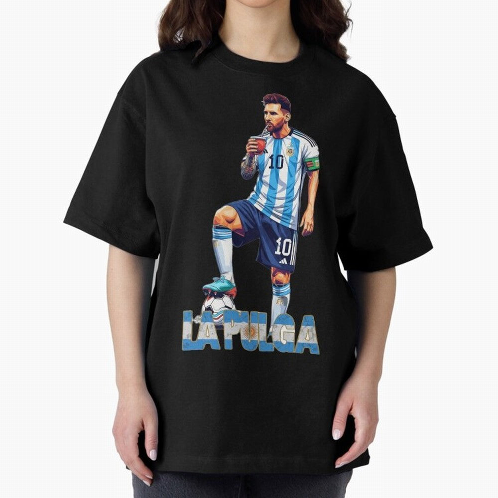 Messi Pop Art Portrait Classic T-Shirt Celebrate the Stars of FIFA World Cup 2026 USA Canada Mexico for Fans of Cristiano Ronaldo, Haaland and CR7 and England, France and Netherlands, Bringing Match Day Excitement, Supporter Culture, Golden Goals