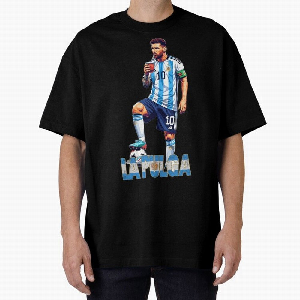 Messi Pop Art Portrait Classic T-Shirt Celebrate the Stars of FIFA World Cup 2026 USA Canada Mexico for Fans of Cristiano Ronaldo, Haaland and CR7 and England, France and Netherlands, Bringing Match Day Excitement, Supporter Culture, Golden Goals