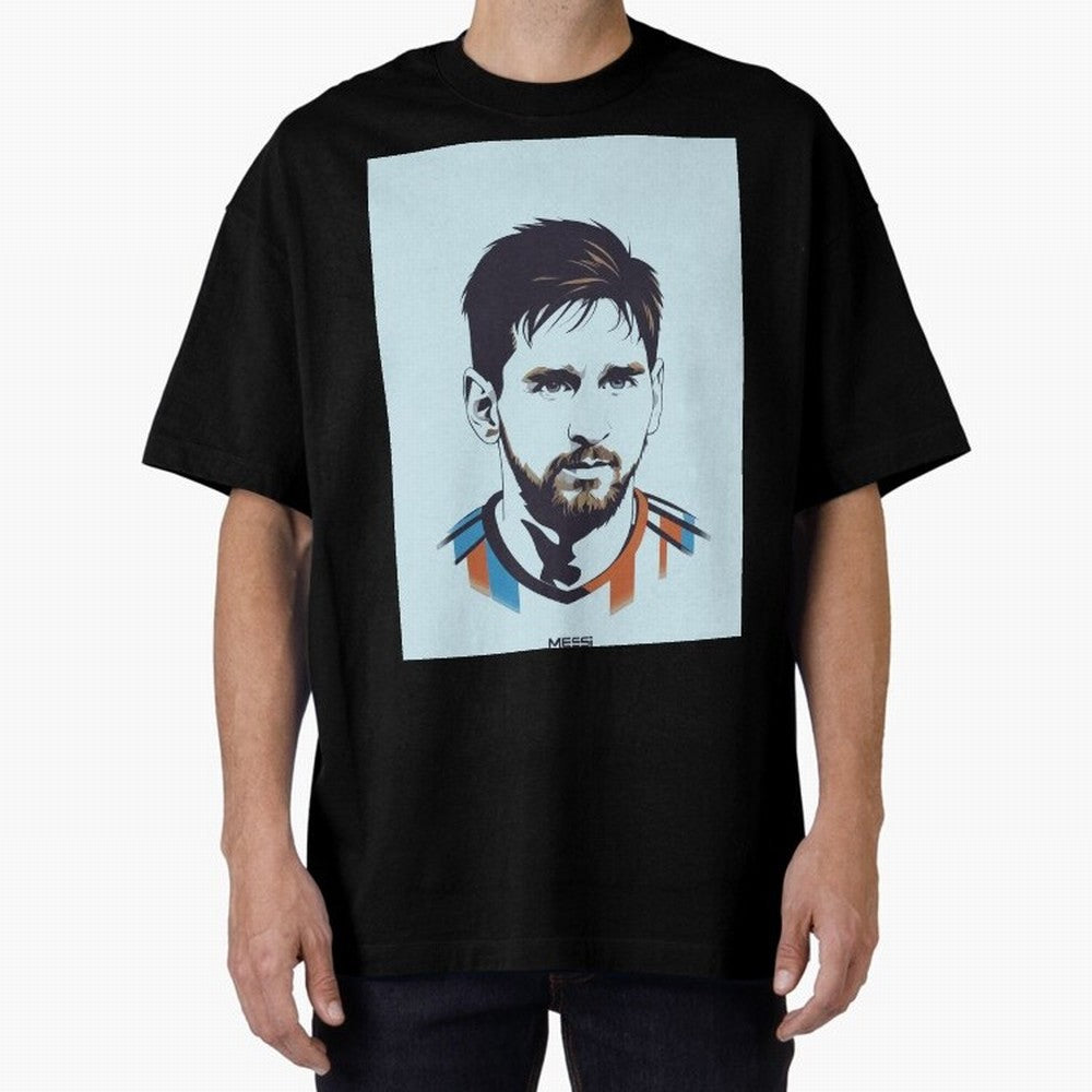Messi Pop Art Portrait Classic T-Shirt Get Ready for Global Football Passion for FIFA World Cup 2026 USA Canada Mexico, Driven by Cristiano Ronaldo, Spain, Football Festival Excitement, Trophy Ambitions, Country Rivalries and Star Player Buzz;