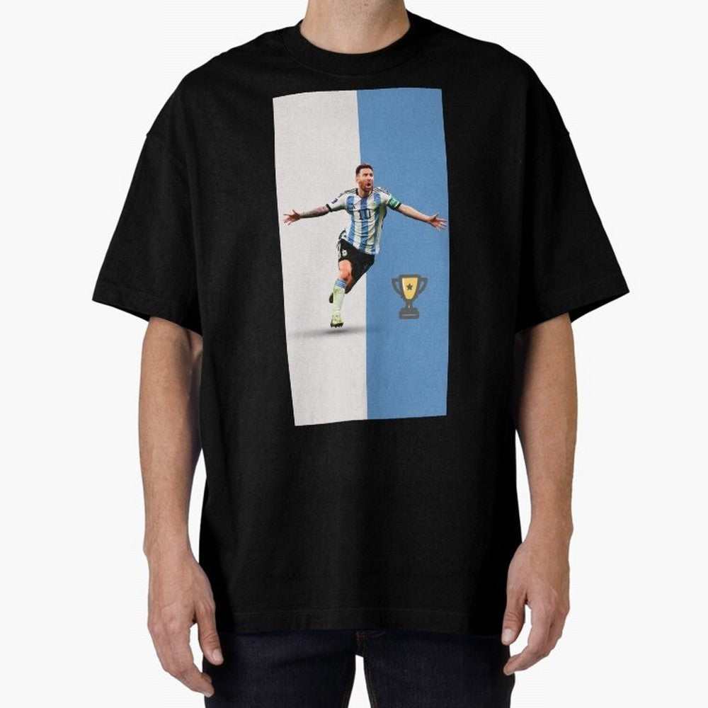 World Cup /Lional Messi/football, soccer Oversized T-Shirt Represent Football Lovers during FIFA World Cup 2026 USA Canada Mexico for Fans of Neymar, Haaland and Cristiano Ronaldo and Argentina, Bringing Football History, Final Match Energy, Crowd
