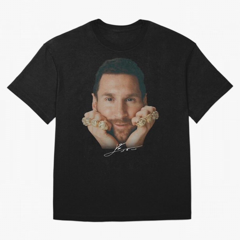 Lionel Messi 8 Ballon d'Or Gold Rings Classic T-Shirt Keep Football History Alive during Global Football Passion for FIFA World Cup 2026 Group Stage, Built around Messi, CR7 and Mbappe, Argentina, France and Brazil, Global Supporter Spirit,