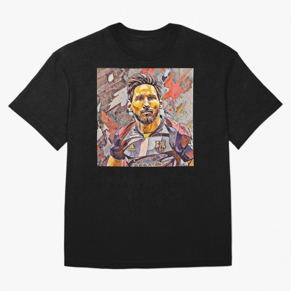 Messi Pop Art Portrait Classic T-Shirt Celebrate the Magic of the FIFA World Cup 2026 USA Canada Mexico Journey through Messi, CR7 and Mbappe Highlights, Spain Pride, Match Day Excitement, Supporter Culture, Golden Goals and Global Football
