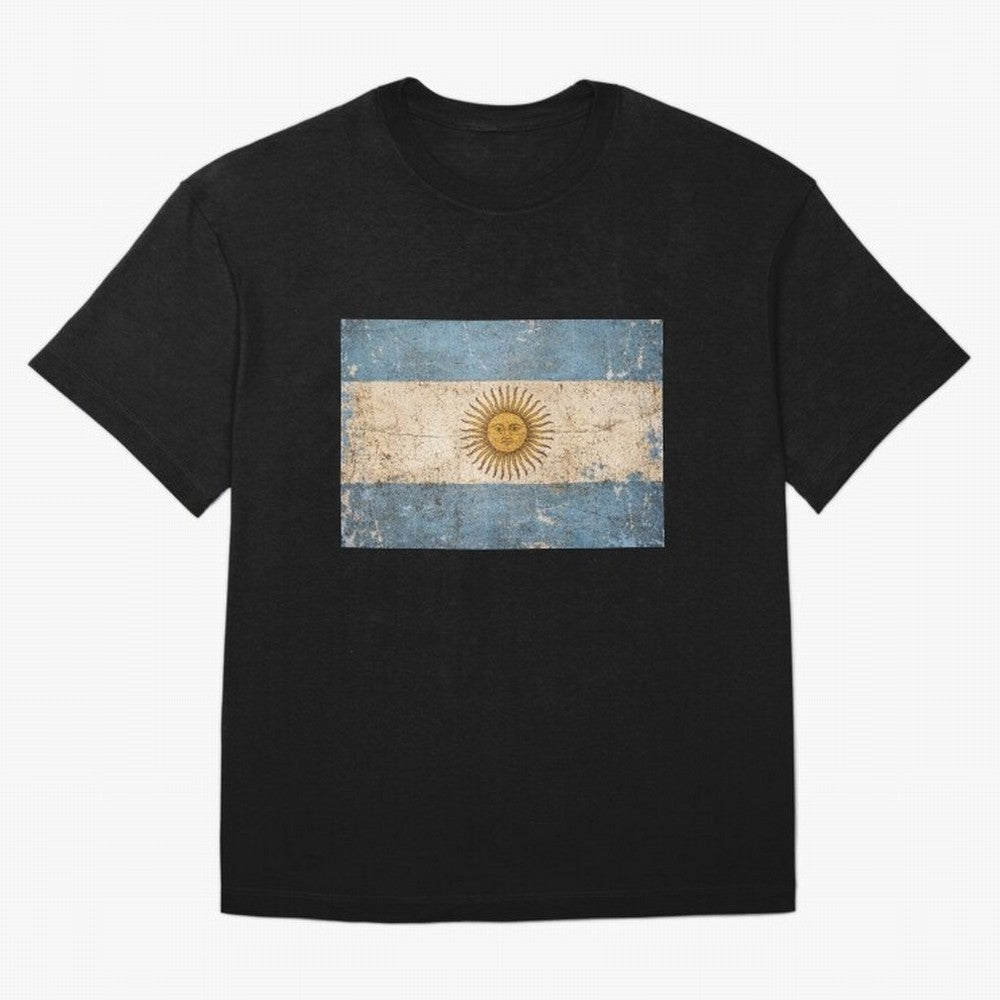 Vintage Argentina Flag Soccer Fan Design Classic T-Shirt Support the Legends of FIFA World Cup 2026 USA Canada Mexico Inspired by Messi, Neymar and Mbappe, Argentina, France and Brazil Energy, Football History, Final Match Energy, Crowd Noise and
