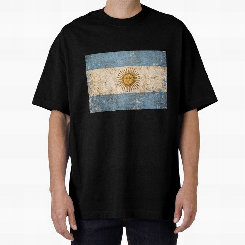 Vintage Argentina Flag Soccer Fan Design Classic T-Shirt Support the Legends of FIFA World Cup 2026 USA Canada Mexico Inspired by Messi, Neymar and Mbappe, Argentina, France and Brazil Energy, Football History, Final Match Energy, Crowd Noise and
