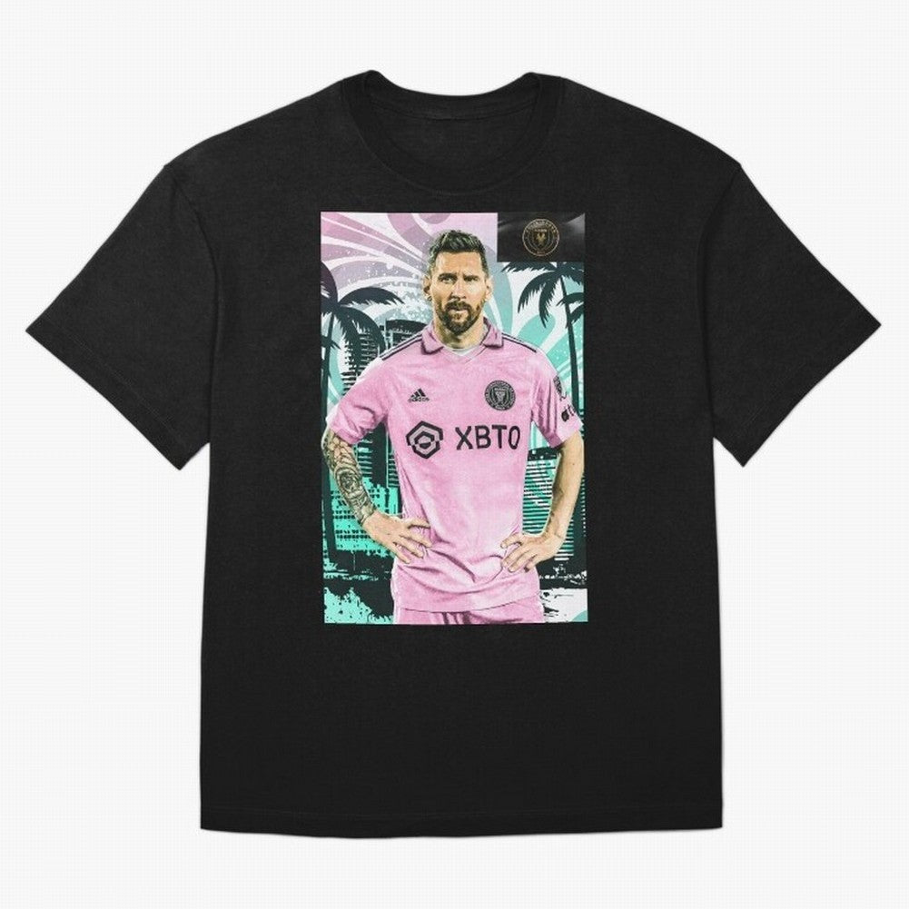 Messi Pop Art Portrait Oversized T-Shirt Celebrate Football Dreams Across FIFA World Cup 2026 Group Stage Celebrating Neymar, Haaland and Cristiano Ronaldo, Brazil, Portugal and Argentina Energy, Football Festival Excitement, Trophy Ambitions,