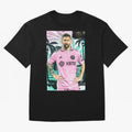 Messi Pop Art Portrait Oversized T-Shirt Celebrate Football Dreams Across FIFA World Cup 2026 Group Stage Celebrating Neymar, Haaland and Cristiano Ronaldo, Brazil, Portugal and Argentina Energy, Football Festival Excitement, Trophy Ambitions,