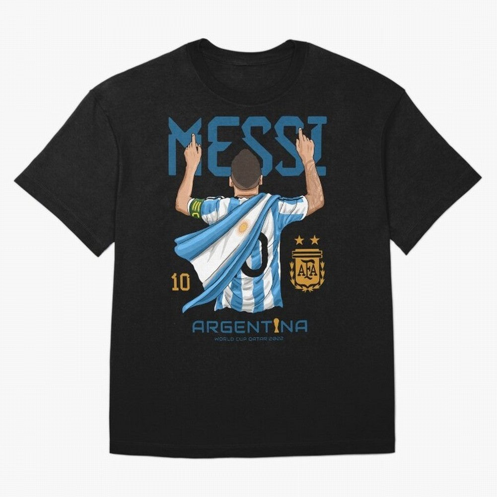 Messi Pop Art Portrait Classic T-Shirt Bring Bold Fan Energy to Global Football Passion for FIFA World Cup 2026 Group Stage, Inspired by Neymar, Haaland and Cristiano Ronaldo, England, Worldwide Fan Energy, Dramatic Goals, Stadium Lights and