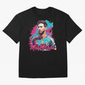 Messi Pop Art Portrait Oversized T-Shirt Embrace Global Football Passion for FIFA World Cup 2026 Group Stage, Made for Haaland and Mbappe, Spain, Supporter Pride, Iconic Celebrations, Legendary Names and Global Match Day Energy; Ideal for Football