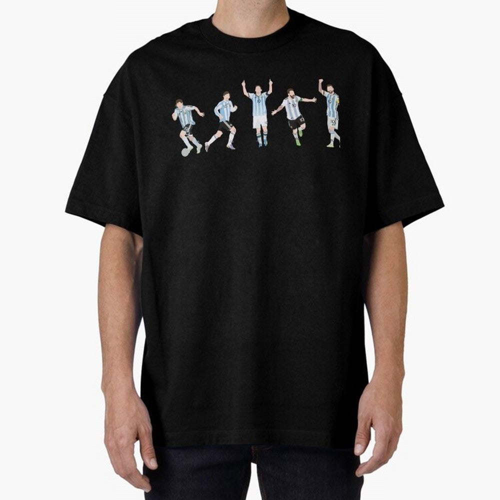 Messi in the World Cups since 2006 Oversized T-Shirt Create FIFA World Cup 2026 USA Canada Mexico Spirit, Highlighting Germany, Messi, Tournament Hype, Historic Matchups, Family Viewing Parties and Global Sports Pride; Ideal for Fans Who Follow