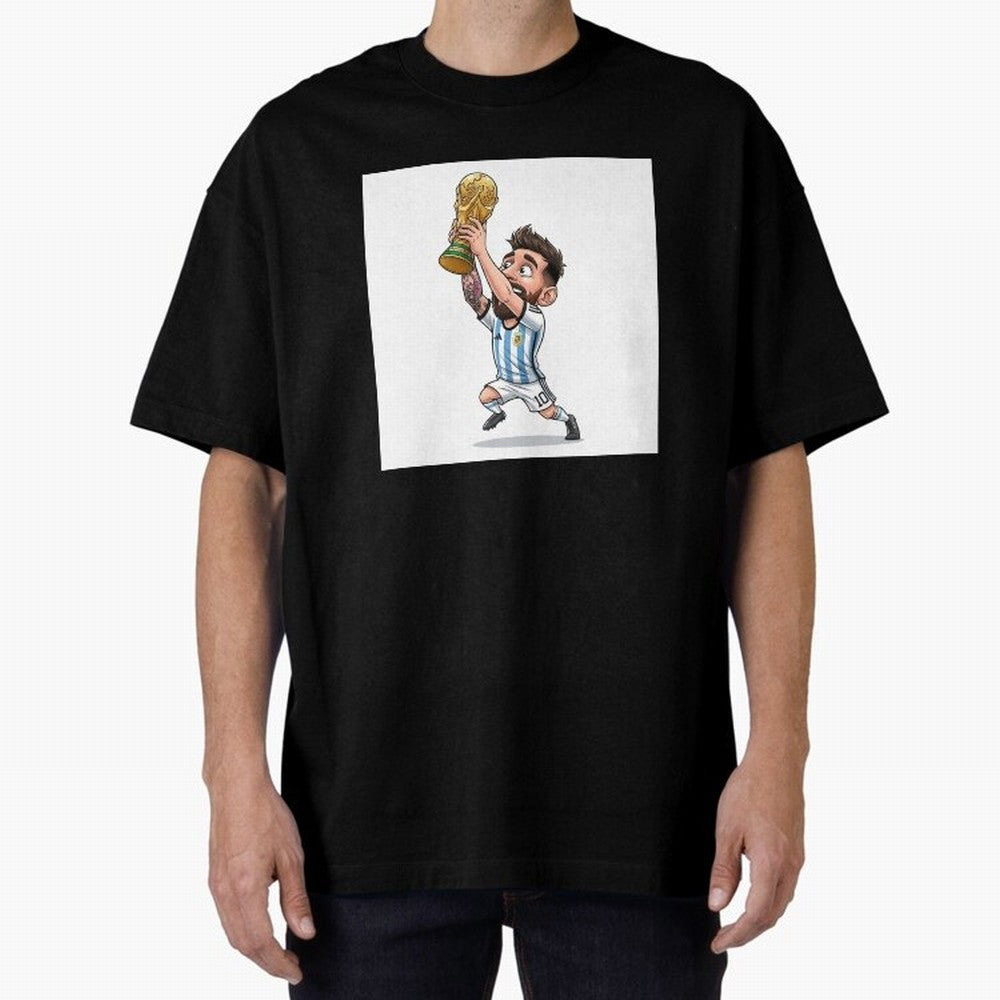 Lionel Messi Oversized T-Shirt Celebrate the Biggest Stage of FIFA World Cup 2026 Group Stage Spirit, Highlighting Portugal, Neymar, Haaland and Cristiano Ronaldo, Stadium Chants, National Pride, Trophy Dreams and Unforgettable Football Memories;