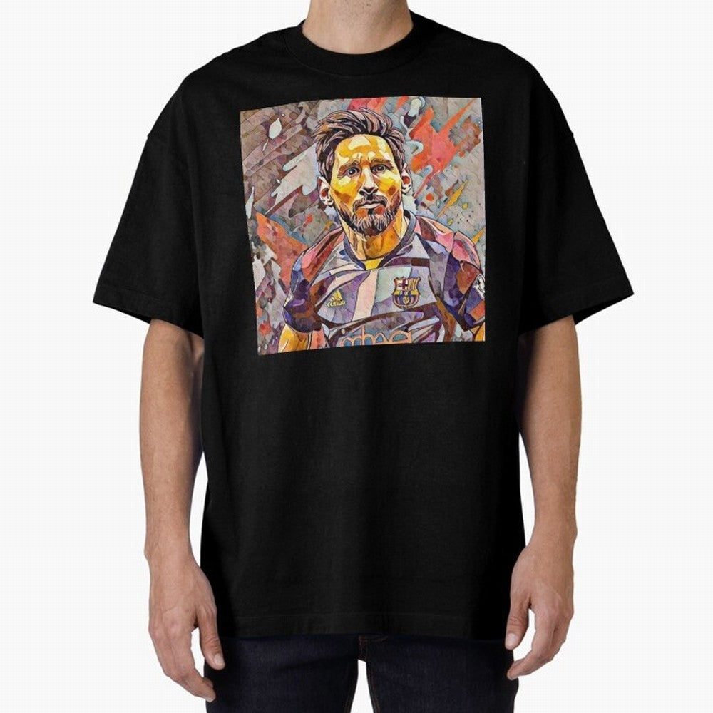 Messi art Oversized T-Shirt Create FIFA World Cup 2026 USA Canada Mexico Spirit, Connected to Argentina and Brazil, Cristiano Ronaldo, Haaland and CR7, Vintage Soccer Flavor, Modern Football Stars, National Flags and Final Night Emotion; Ideal for