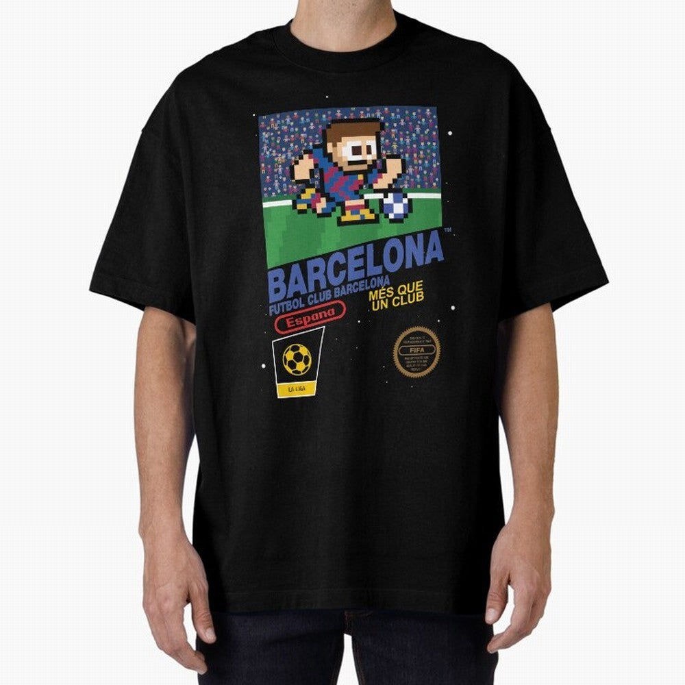 FC Barcelona (8-bit Football / Soccer Videogame Cart) Essential T-Shirt Show Love for Legendary Goals in the FIFA World Cup 2026 Journey through Mbappe Highlights, France and Portugal Pride, Supporter Pride, Iconic Celebrations, Legendary Names and