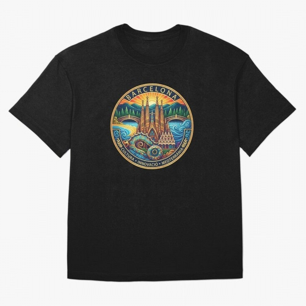 BARCELONA Oversized T-Shirt Cheer for Global Football Passion for FIFA World Cup 2026 USA Canada Mexico, Centered on Messi, Neymar and Mbappe, Brazil, Portugal and Argentina, Retro Football Energy, Iconic Rivalries, Trophy Chase Drama and Stadium