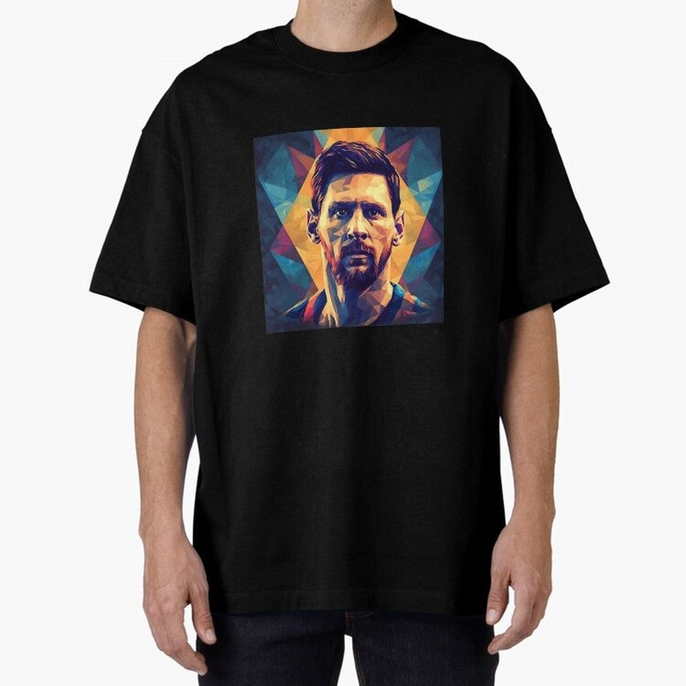 Lionel Messi Portrait Vector Classic T-Shirt Show Love for Legendary Goals in FIFA World Cup 2026 USA Canada Mexico for Fans of Cristiano Ronaldo and Argentina, France and Brazil, Bringing Retro Football Energy, Iconic Rivalries, Trophy Chase Drama
