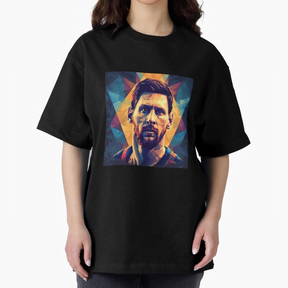 Lionel Messi Portrait Vector Classic T-Shirt Show Love for Legendary Goals in FIFA World Cup 2026 USA Canada Mexico for Fans of Cristiano Ronaldo and Argentina, France and Brazil, Bringing Retro Football Energy, Iconic Rivalries, Trophy Chase Drama