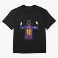 Lionel Messi Barcelona's Version Classic T-Shirt Relive Legendary Nights from FIFA World Cup 2026 USA Canada Mexico Made for CR7 and Messi, Spain Energy, Global Supporter Spirit, Legendary Goals, National Colors and Tournament Celebration; Ideal