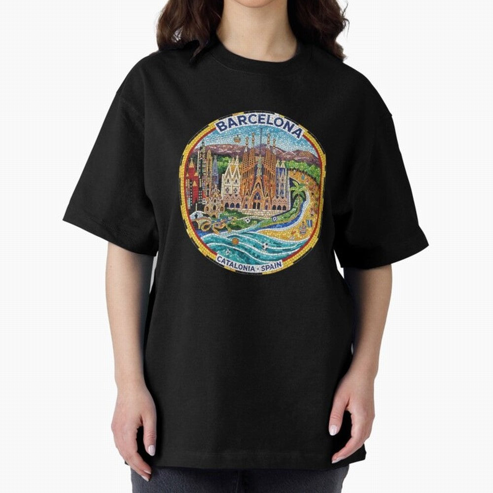 BARCELONA Oversized T-Shirt Showcase FIFA World Cup 2026 USA Canada Mexico Spirit, Centered on Portugal, Spain and Germany, CR7 and Messi, Worldwide Fan Energy, Dramatic Goals, Stadium Lights and Championship Celebrations; Ideal for Passionate Fans