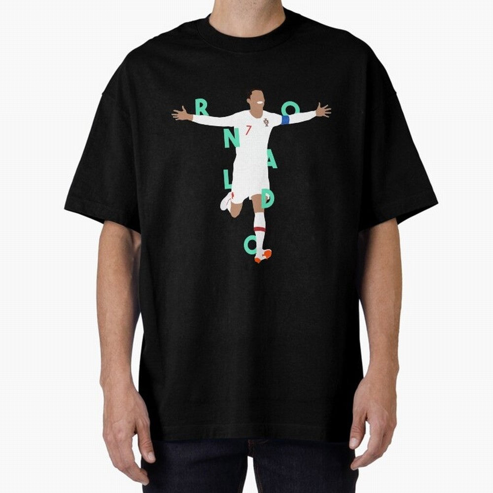 Ronaldo (Mint Green) Oversized T-Shirt Back the Journey through FIFA World Cup 2026 Group Stage Spirit, Centered on Germany, Messi and Cristiano Ronaldo, Game Day Rituals, Football Legends, Country Pride and the Road to the Final; Great for