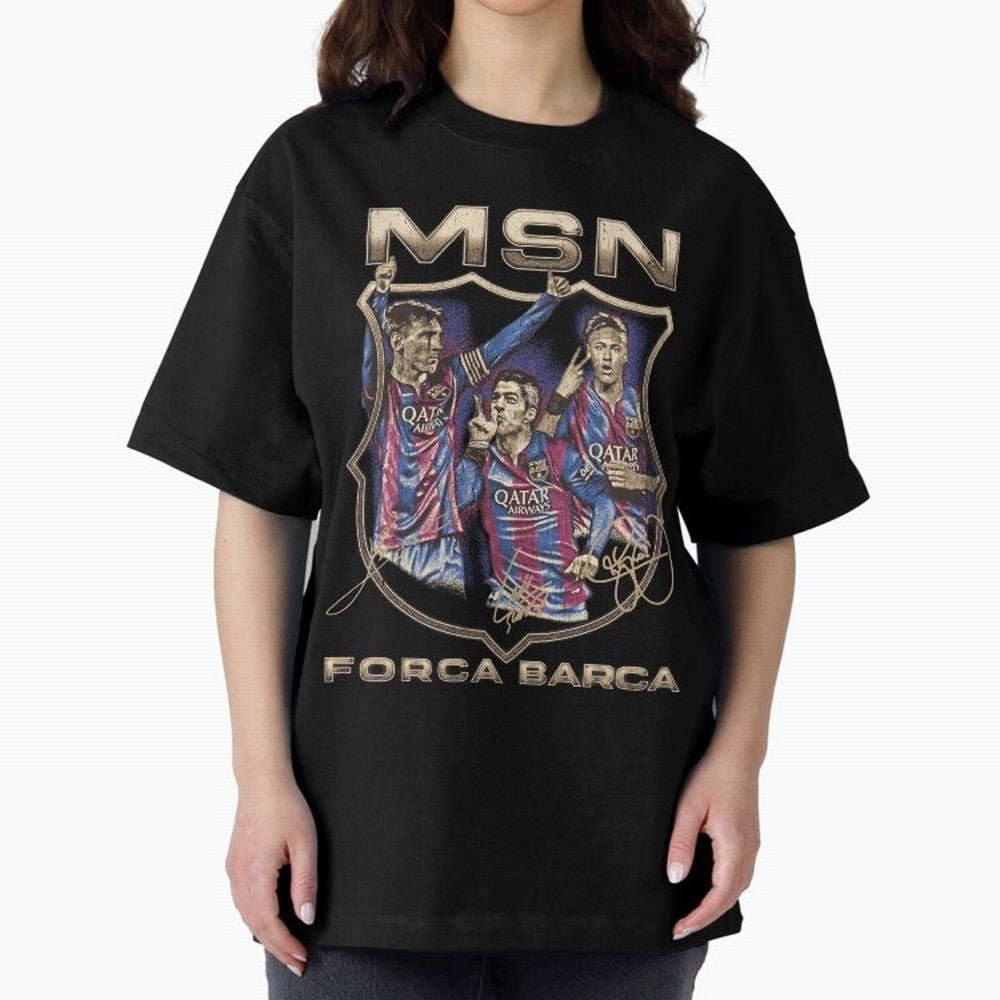MSN of Barcelona Classic T-Shirt Elevate Match Day Hype around FIFA World Cup 2026, Cristiano Ronaldo, Haaland and CR7, England, France and Netherlands, Stadium Chants, National Pride, Trophy Dreams and Unforgettable Football Memories; Ideal for