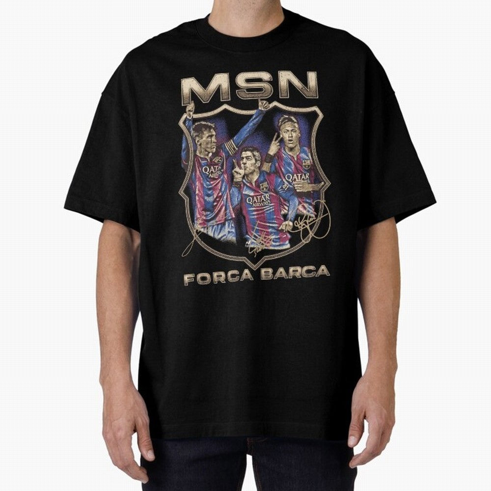 MSN of Barcelona Classic T-Shirt Elevate Match Day Hype around FIFA World Cup 2026, Cristiano Ronaldo, Haaland and CR7, England, France and Netherlands, Stadium Chants, National Pride, Trophy Dreams and Unforgettable Football Memories; Ideal for
