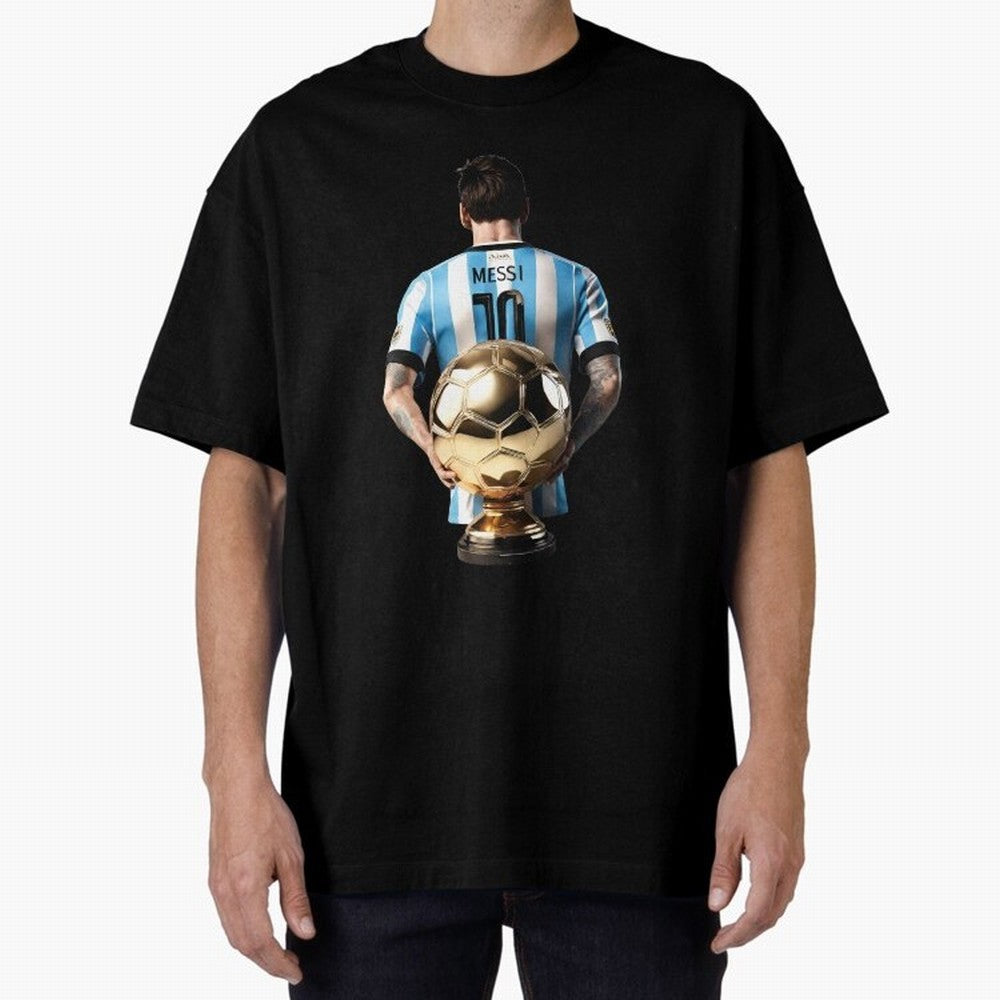 Soccer football lionel messi Barcellona Argentina illustration Oversized T-Shirt Carry the Dream of the FIFA World Cup 2026 Journey through Neymar Highlights, Germany Pride, Match Day Excitement, Supporter Culture, Golden Goals and Global Football
