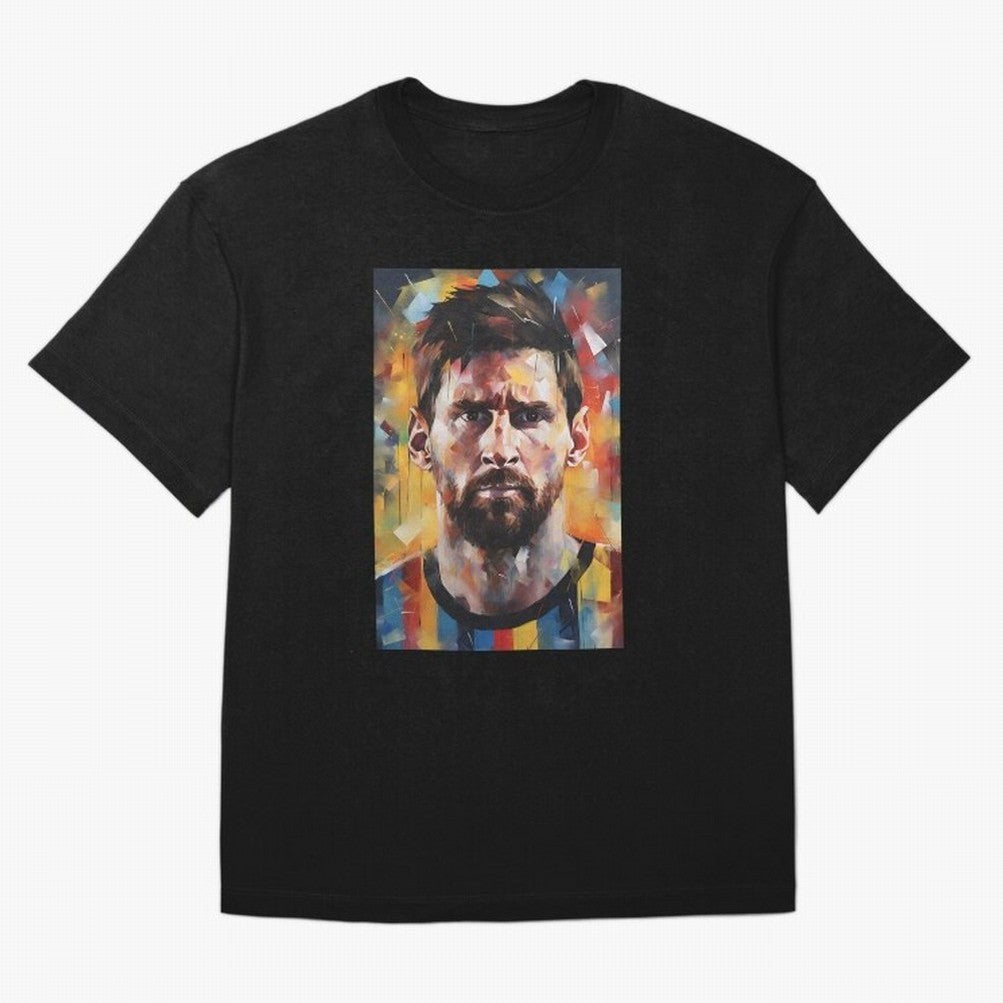 Lionel Messi Oversized T-Shirt Bring Global Tournament Vibes to Global Football Passion for FIFA World Cup 2026 Group Stage, Centered on Haaland and Mbappe, Argentina and Brazil, Sports Nostalgia, International Competition, Famous Players and