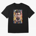 Lionel Messi Oversized T-Shirt Bring Global Tournament Vibes to Global Football Passion for FIFA World Cup 2026 Group Stage, Centered on Haaland and Mbappe, Argentina and Brazil, Sports Nostalgia, International Competition, Famous Players and