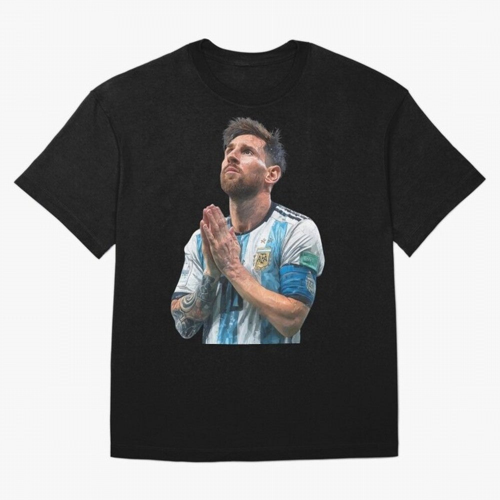 Argentina Messi Football Oversized T-Shirt Celebrate Every Goal in FIFA World Cup 2026 Spirit, Capturing France and Portugal, Mbappe and Neymar, Tournament Hype, Historic Matchups, Family Viewing Parties and Global Sports Pride; Made for Die Hard
