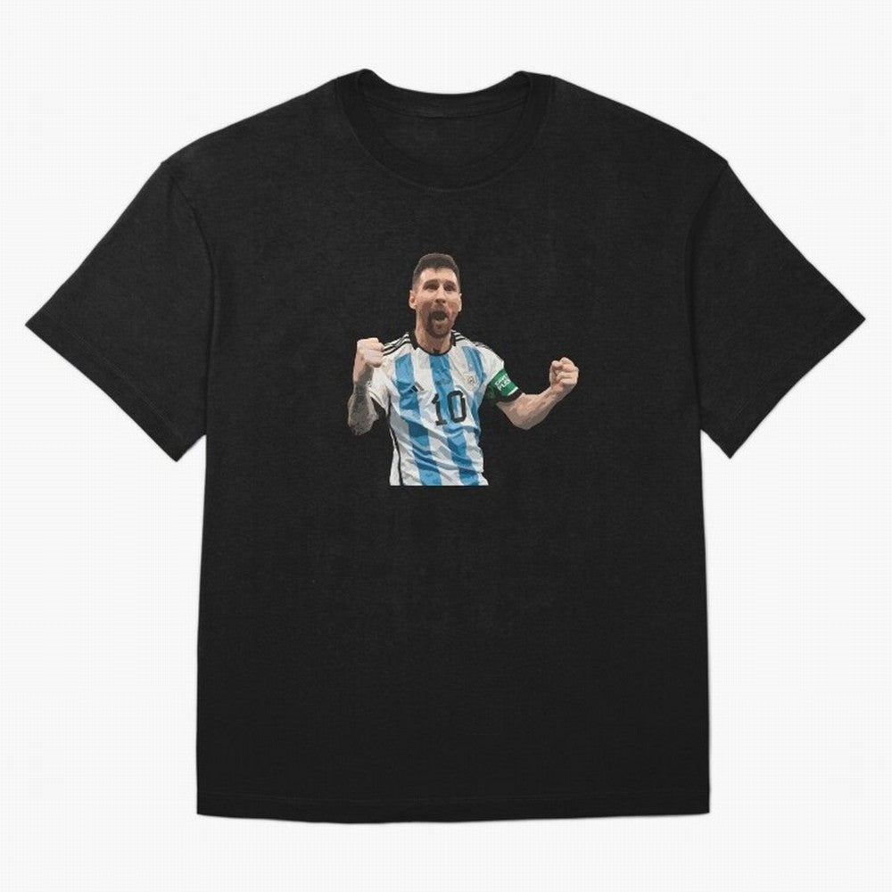 Messi World Champion #2 Oversized T-Shirt Show Love for Legendary Goals in Global Football Passion for FIFA World Cup 2026 USA Canada Mexico, Featuring Messi, Neymar and Mbappe, England, France and Netherlands, Vintage Soccer Flavor, Modern
