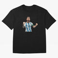 Messi World Champion #2 Oversized T-Shirt Show Love for Legendary Goals in Global Football Passion for FIFA World Cup 2026 USA Canada Mexico, Featuring Messi, Neymar and Mbappe, England, France and Netherlands, Vintage Soccer Flavor, Modern