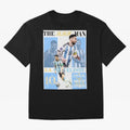 Lionel Messi Argentina World Cup 2022 Champion Victory Poster Oversized T-Shirt Bring Retro Soccer Energy to FIFA World Cup 2026 Group Stage Spirit, Highlighting Brazil, Messi, Neymar and Mbappe, Tournament Hype, Historic Matchups, Family Viewing