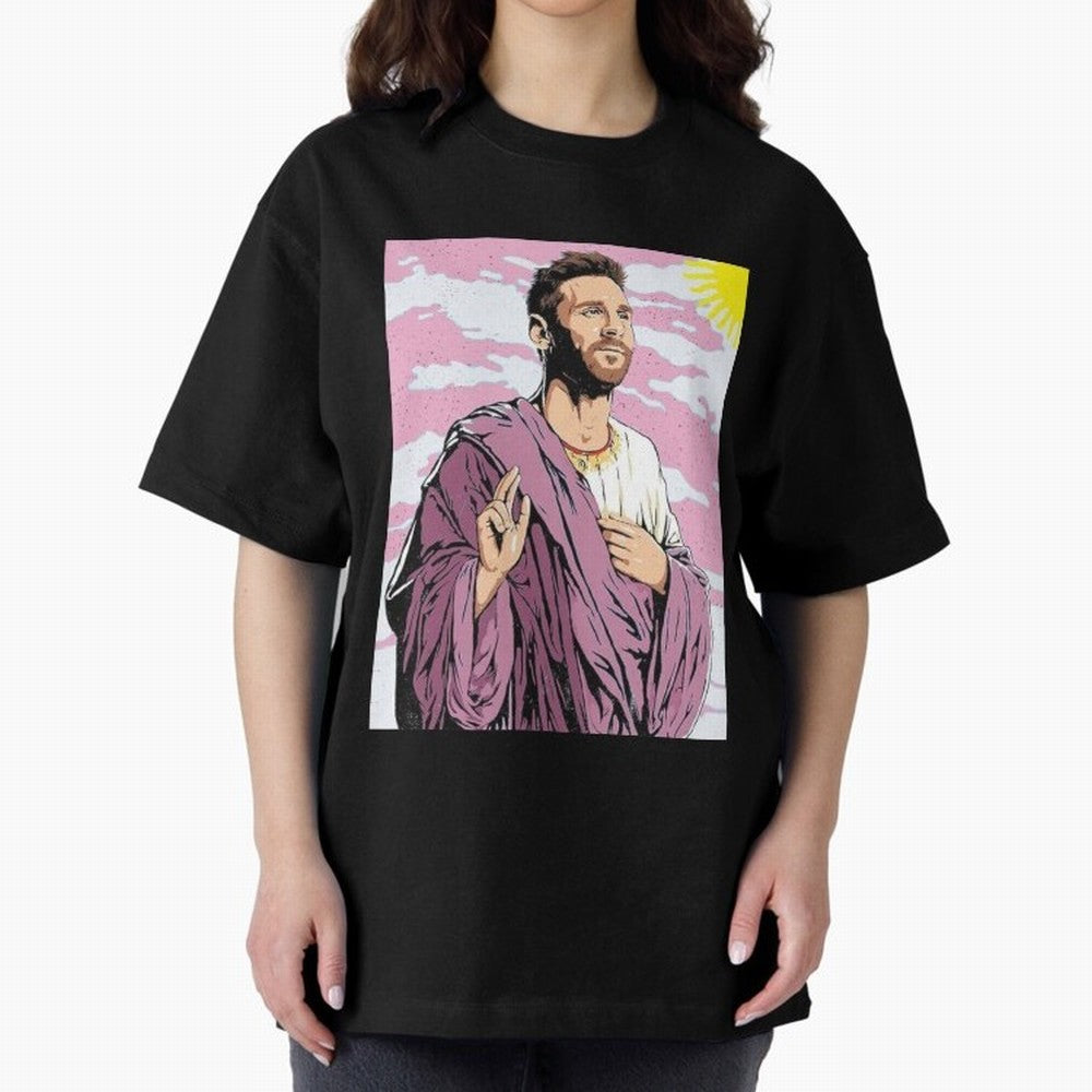 Messi the best Oversized T-Shirt Enjoy Global Football Passion for FIFA World Cup 2026 USA Canada Mexico, with Haaland, Brazil, Portugal and Argentina, Stadium Memories, Football Loyalty, International Chants and Championship Tradition; Ideal for
