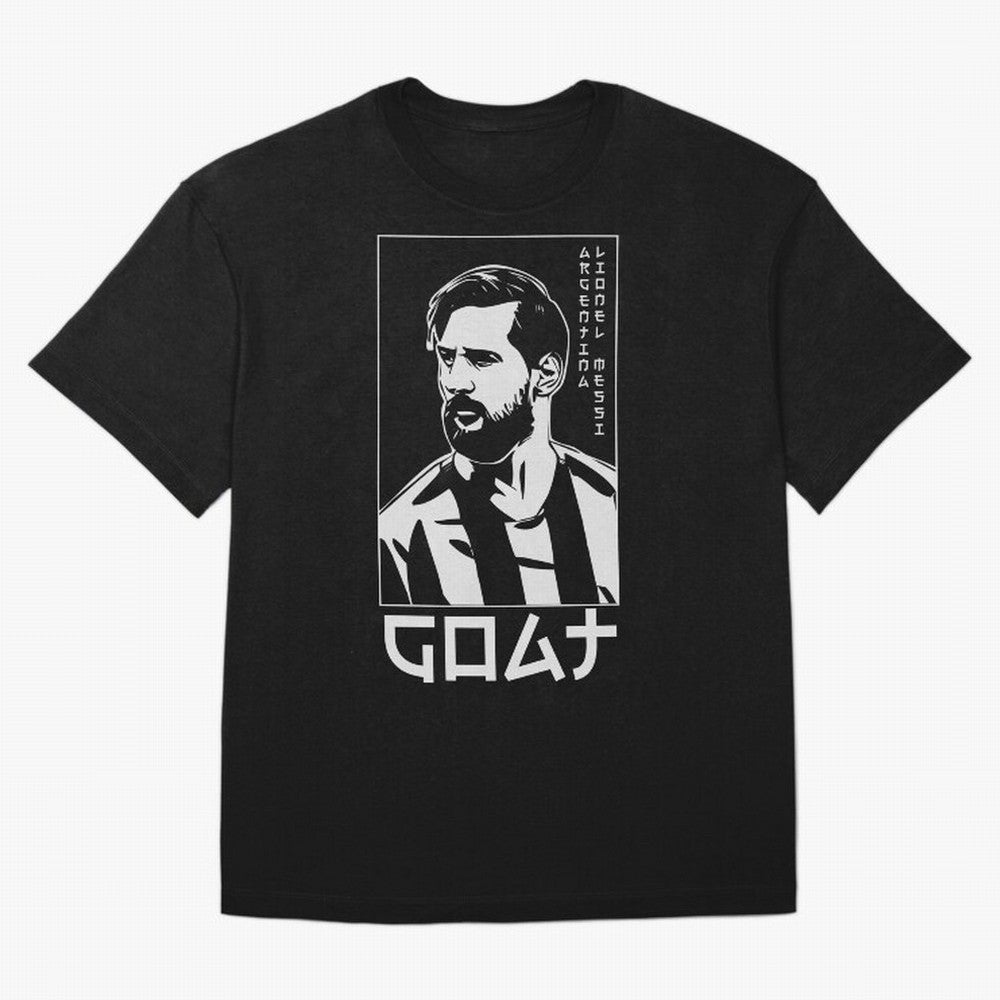 Lionel Messi Japanese Style Portrait art illustration Classic T-Shirt Make Your Look Match FIFA World Cup 2026 Spirit, with England, France and Netherlands, Mbappe, Vintage Soccer Flavor, Modern Football Stars, National Flags and Final Night