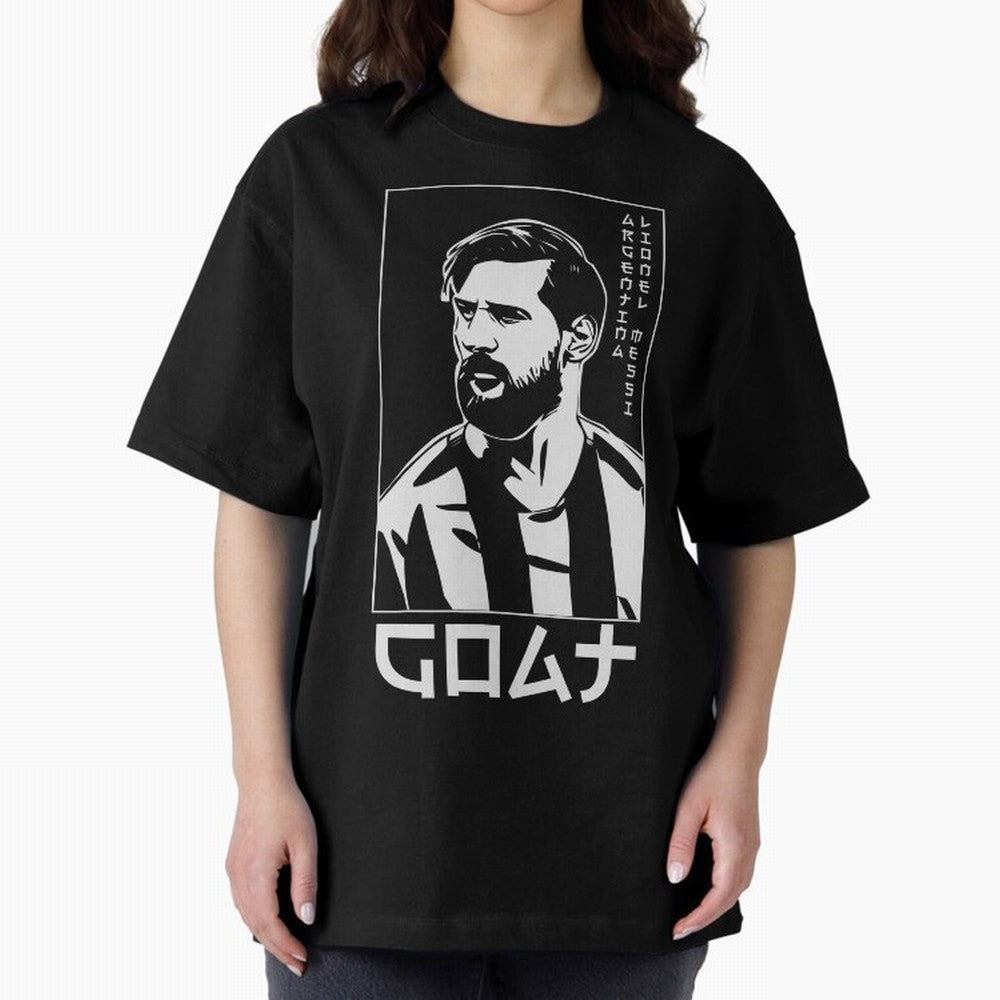 Lionel Messi Japanese Style Portrait art illustration Classic T-Shirt Make Your Look Match FIFA World Cup 2026 Spirit, with England, France and Netherlands, Mbappe, Vintage Soccer Flavor, Modern Football Stars, National Flags and Final Night