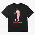 Lionel Messi illustration Oversized T-Shirt Capture FIFA World Cup 2026 Group Stage for Fans of Haaland and England and Germany, Bringing Football Passion, Legendary Performances, Festival Vibes and Supporter Community; Made for Die Hard