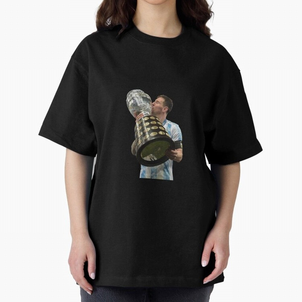 Messi Cup Oversized T-Shirt Make Your Look Match FIFA World Cup 2026 Group Stage Spirit, Inspired by Argentina, Haaland, Vintage Soccer Flavor, Modern Football Stars, National Flags and Final Night Emotion; Great for Watch Parties, Sports Bars,