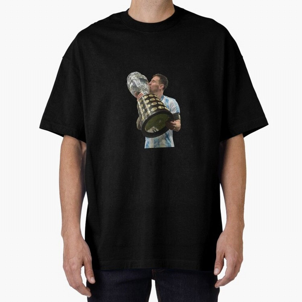 Messi Cup Oversized T-Shirt Make Your Look Match FIFA World Cup 2026 Group Stage Spirit, Inspired by Argentina, Haaland, Vintage Soccer Flavor, Modern Football Stars, National Flags and Final Night Emotion; Great for Watch Parties, Sports Bars,