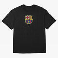 BAR-CE-LON-A Logo FC Merchandise Classic T-Shirt Back the Journey through FIFA World Cup 2026 Spirit, Highlighting Brazil, Portugal and Argentina, Neymar, Stadium Chants, National Pride, Trophy Dreams and Unforgettable Football Memories; Great for