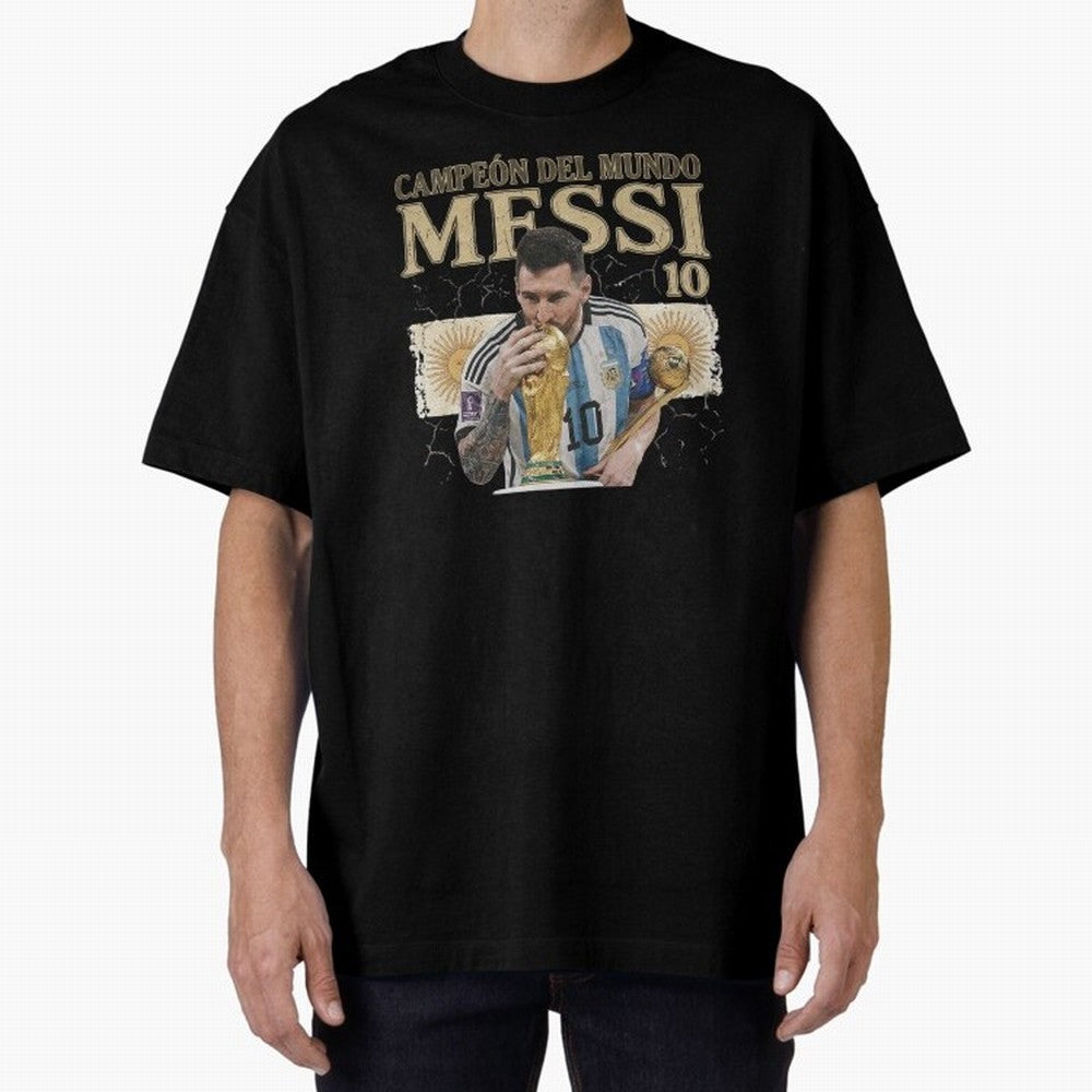Lionel Messi World Cup 2022 Winner Vintage Art - Argentina 10 Classic T-Shirt Show Passion for the Stars of Match Day Hype around FIFA World Cup 2026 Group Stage, Neymar, Haaland and Cristiano Ronaldo, Brazil, Stadium Chants, National Pride, Trophy