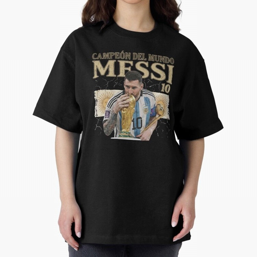 Lionel Messi World Cup 2022 Winner Vintage Art - Argentina 10 Classic T-Shirt Show Passion for the Stars of Match Day Hype around FIFA World Cup 2026 Group Stage, Neymar, Haaland and Cristiano Ronaldo, Brazil, Stadium Chants, National Pride, Trophy