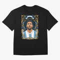 Lionel Messi Argentina Football Legend - Ornate Portrait Classic T-Shirt Wear the Spirit of Global Football Passion for FIFA World Cup 2026, Driven by Mbappe, Germany, Championship Spirit, Famous Goals, Roaring Crowds and International Football