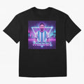 ?Argentina Football Legend Messi Cyberpunk Retro Futurist Design (Version 5) Classic T-Shirt Share the Excitement of FIFA World Cup 2026 for Fans of CR7 and Messi and France, Bringing Global Supporter Spirit, Legendary Goals, National Colors and